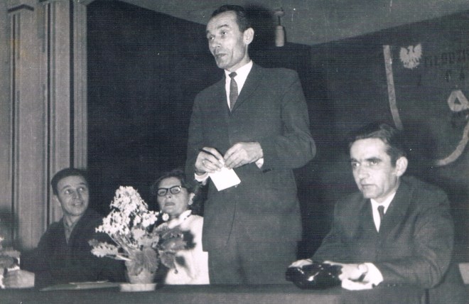 Oficjalne wystąpienie kier. S. Machnika na spotkaniu z młodzieżą starszych klas w TRŁ w Lidzbarku Warmińskim w lutym 1968 r. 