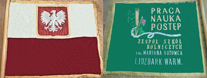 Sztandar z 1986 roku. Dar V Zjazdu Absolwentów, pracowników i uczniów 